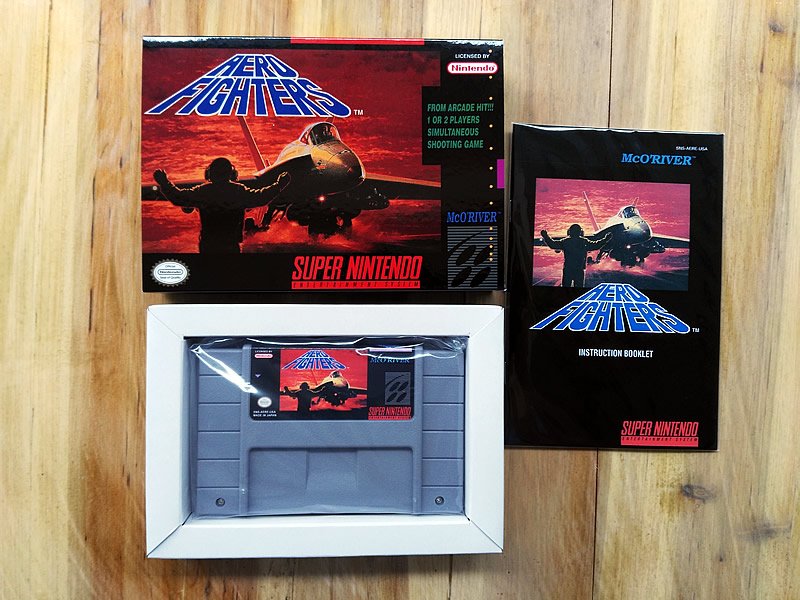 Aero Fighters  Snes Us Version With Retail Box