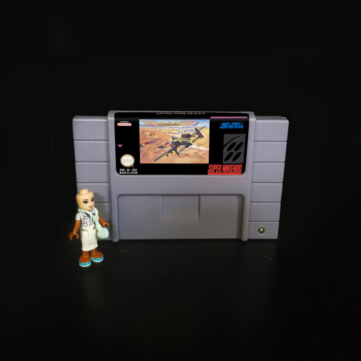A.S.P Air Strike Patrol Super Nintendo SNES NTSC Cartridge Card US Version