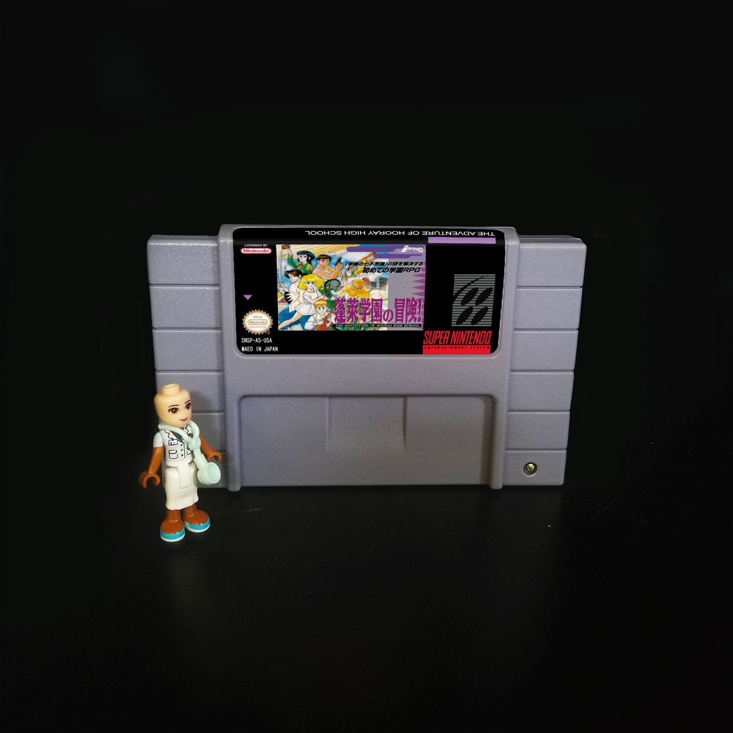 Adventures of Hooray High School Super Nintendo SNES NTSC Cartridge Card US Version