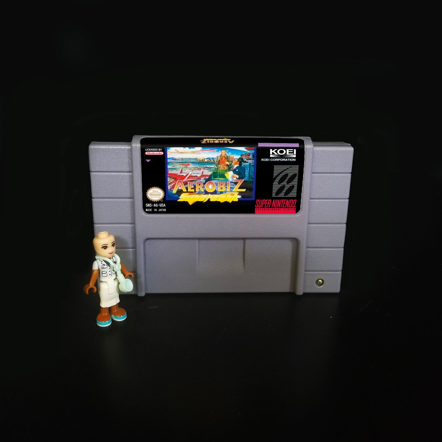 Aerobiz Supersonic Super Nintendo SNES NTSC Cartridge Card US Version