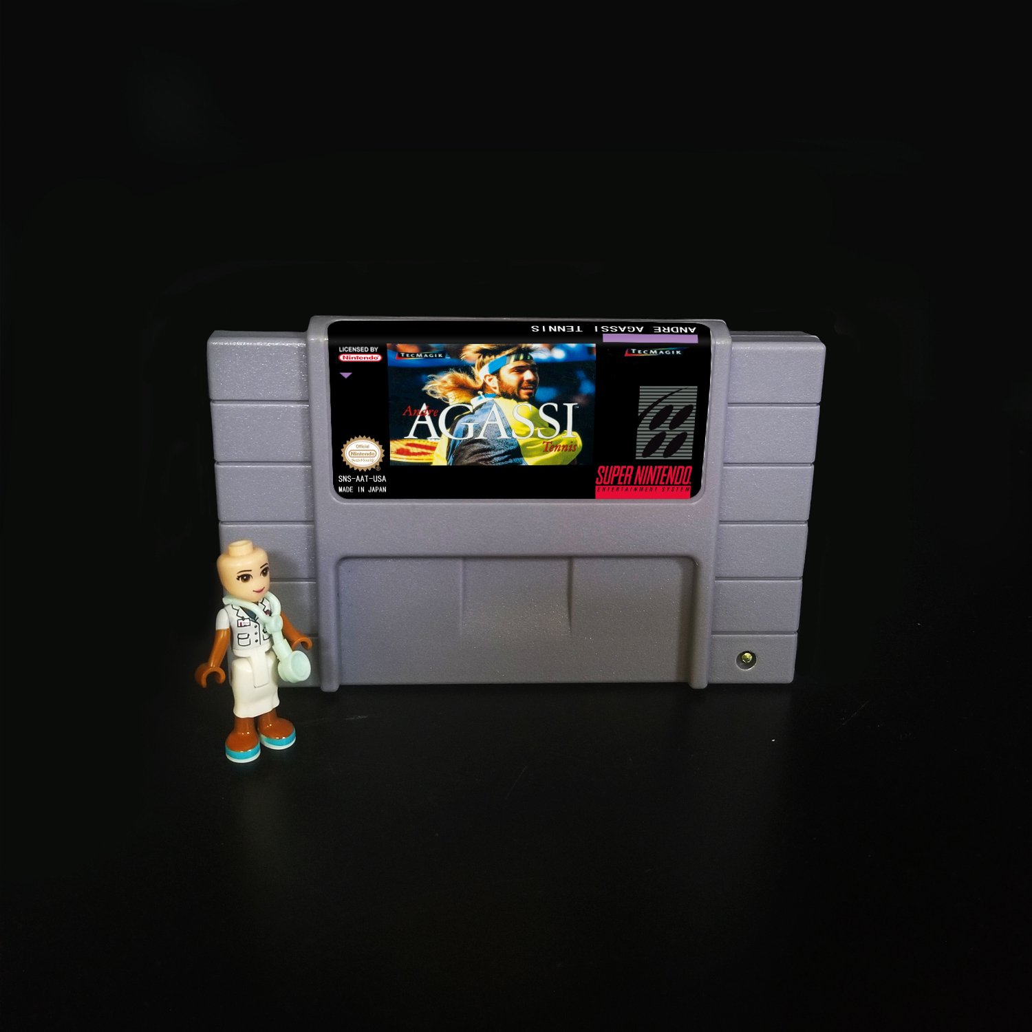 Andre Agassi Tennis Super Nintendo SNES NTSC Cartridge Card US Version