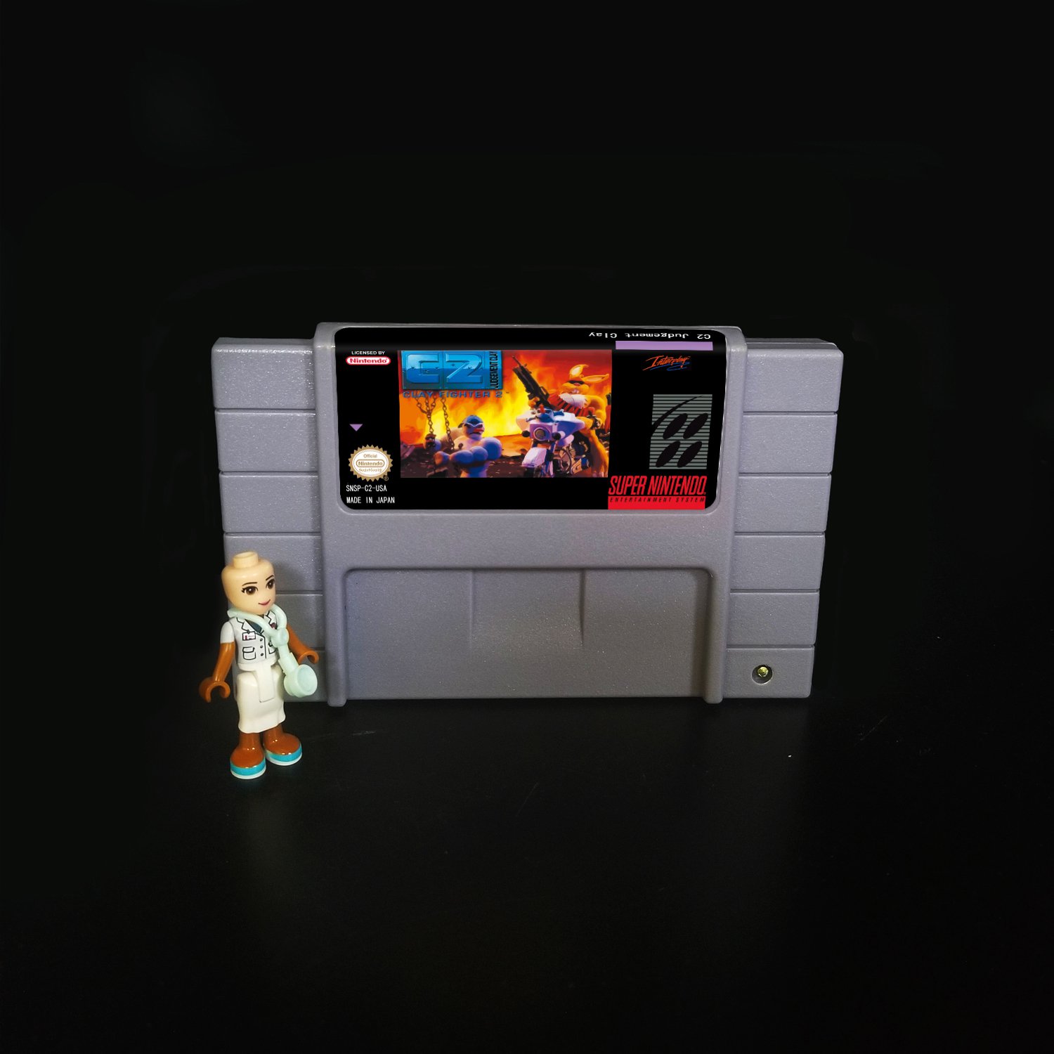 C2 Judgement Clay Super Nintendo SNES NTSC Cartridge Card US Version