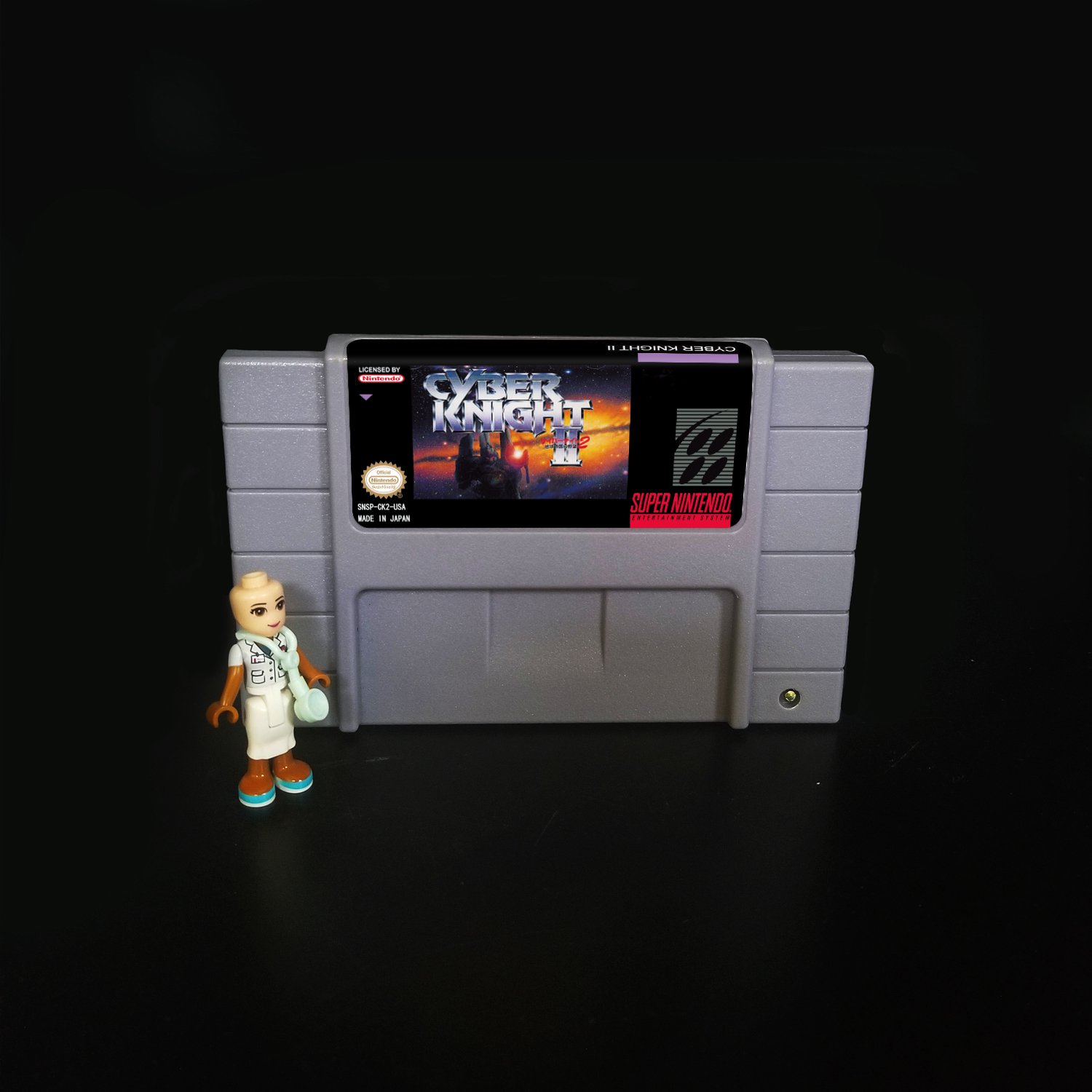 Cyber Knight II Super Nintendo SNES NTSC Cartridge Card US Version