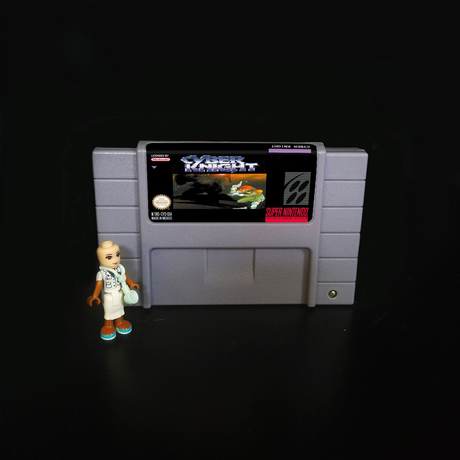 Cyber Knight Super Nintendo SNES NTSC Cartridge Card US Version