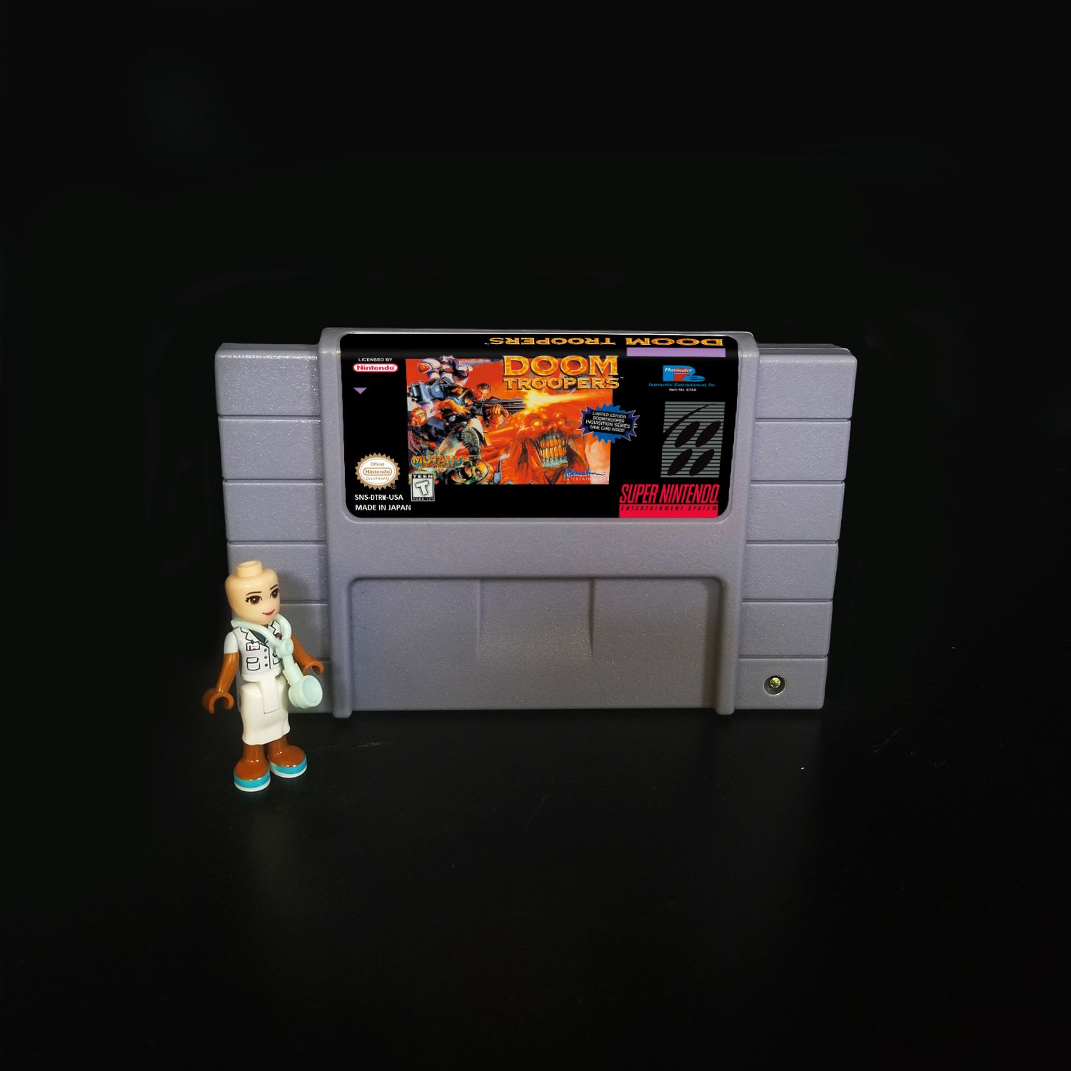 Doom Troopers Mutant Chronicles Super Nintendo SNES NTSC Cartridge Card US Version