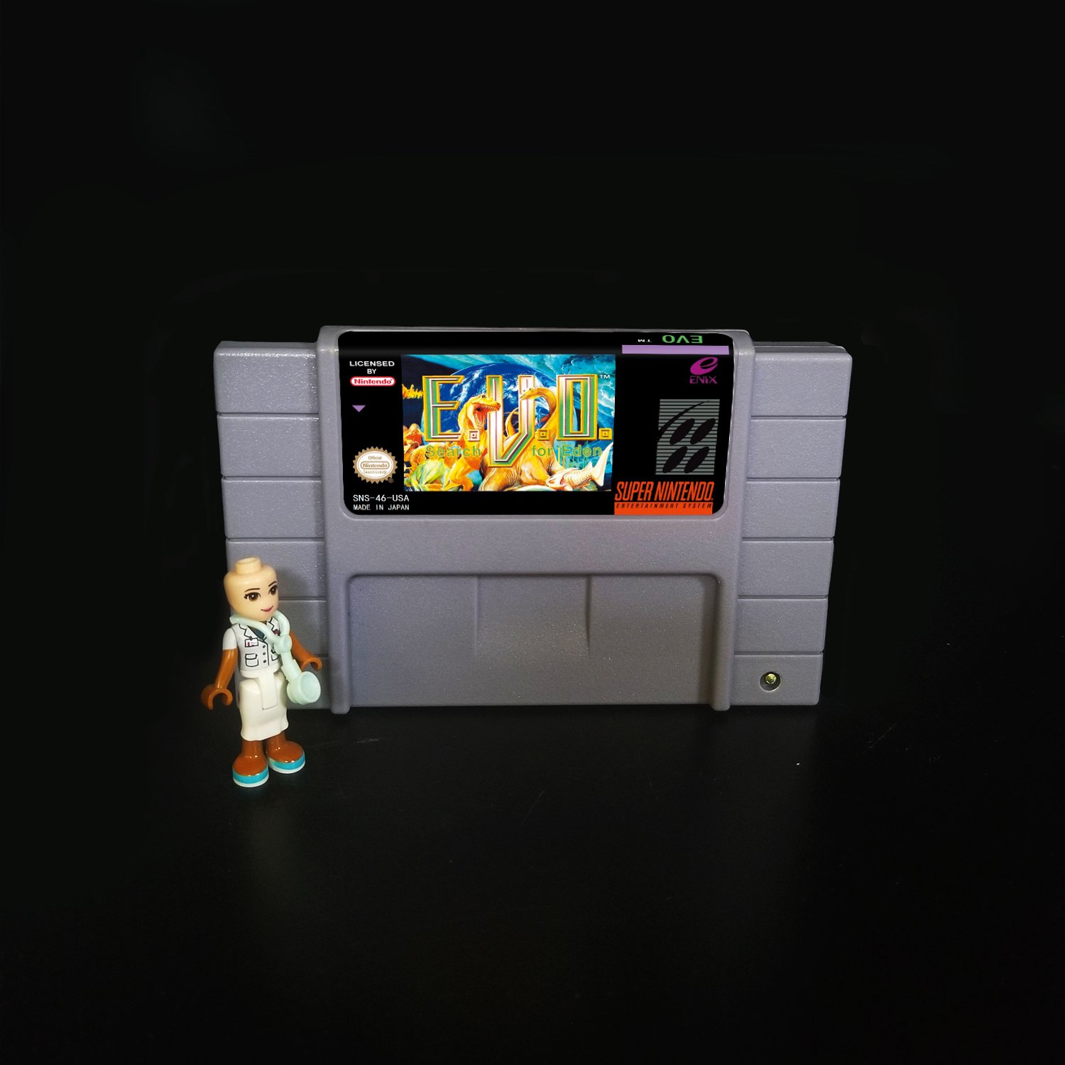 E.V.0 Search for Eden Super Nintendo SNES NTSC Cartridge Card US Version