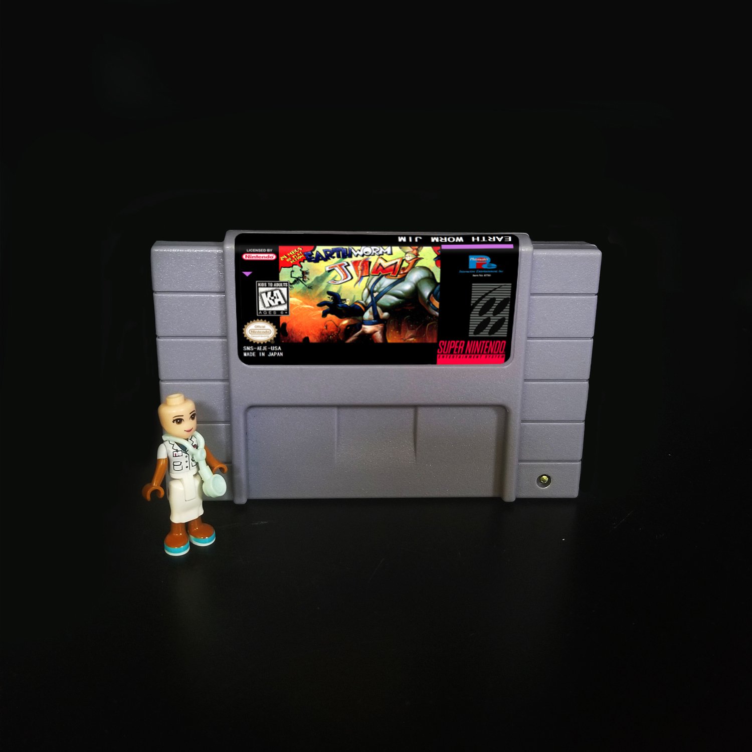 Earth worm Jim Super Nintendo SNES NTSC Cartridge Card US Version