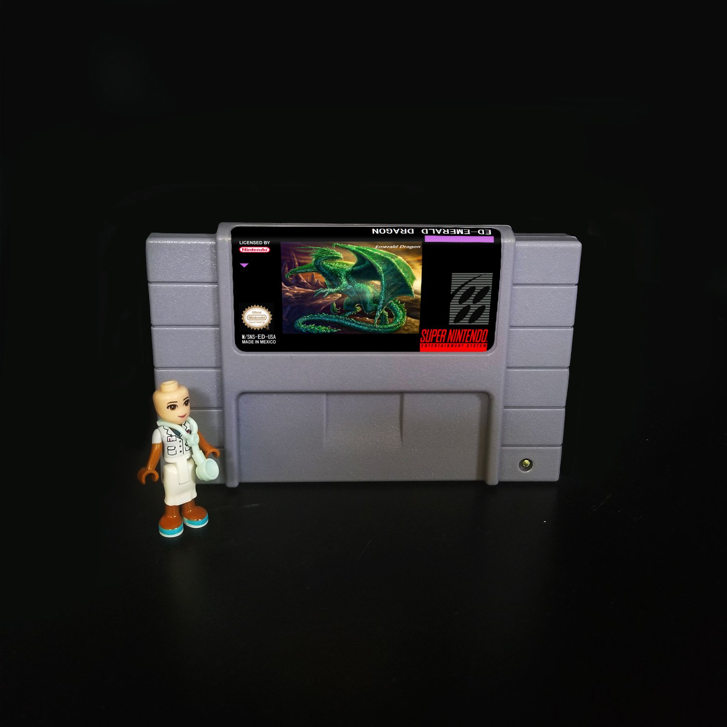 EMERALD DRAGON Super Nintendo SNES NTSC Cartridge Card US Version