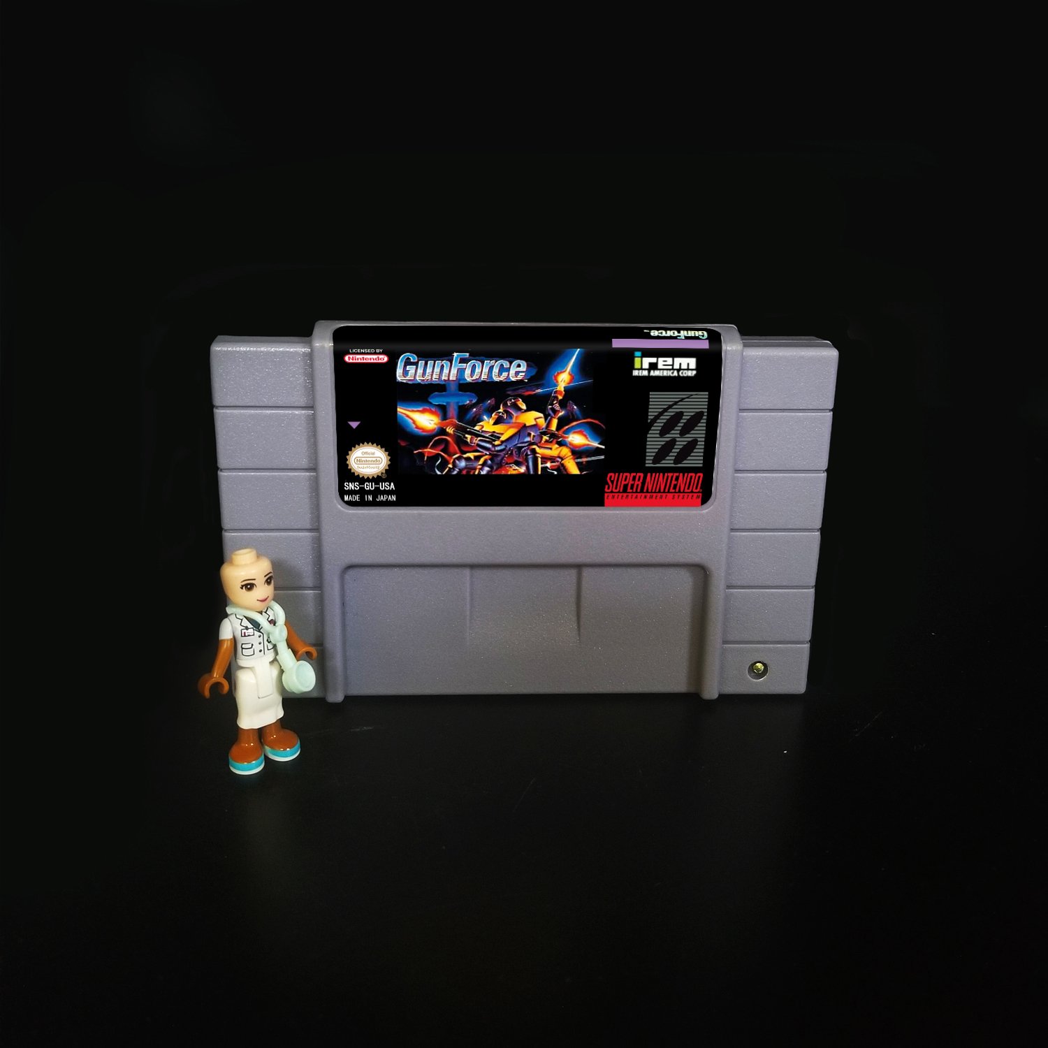 GunForce SNES NTSC Cartridge Card US Version