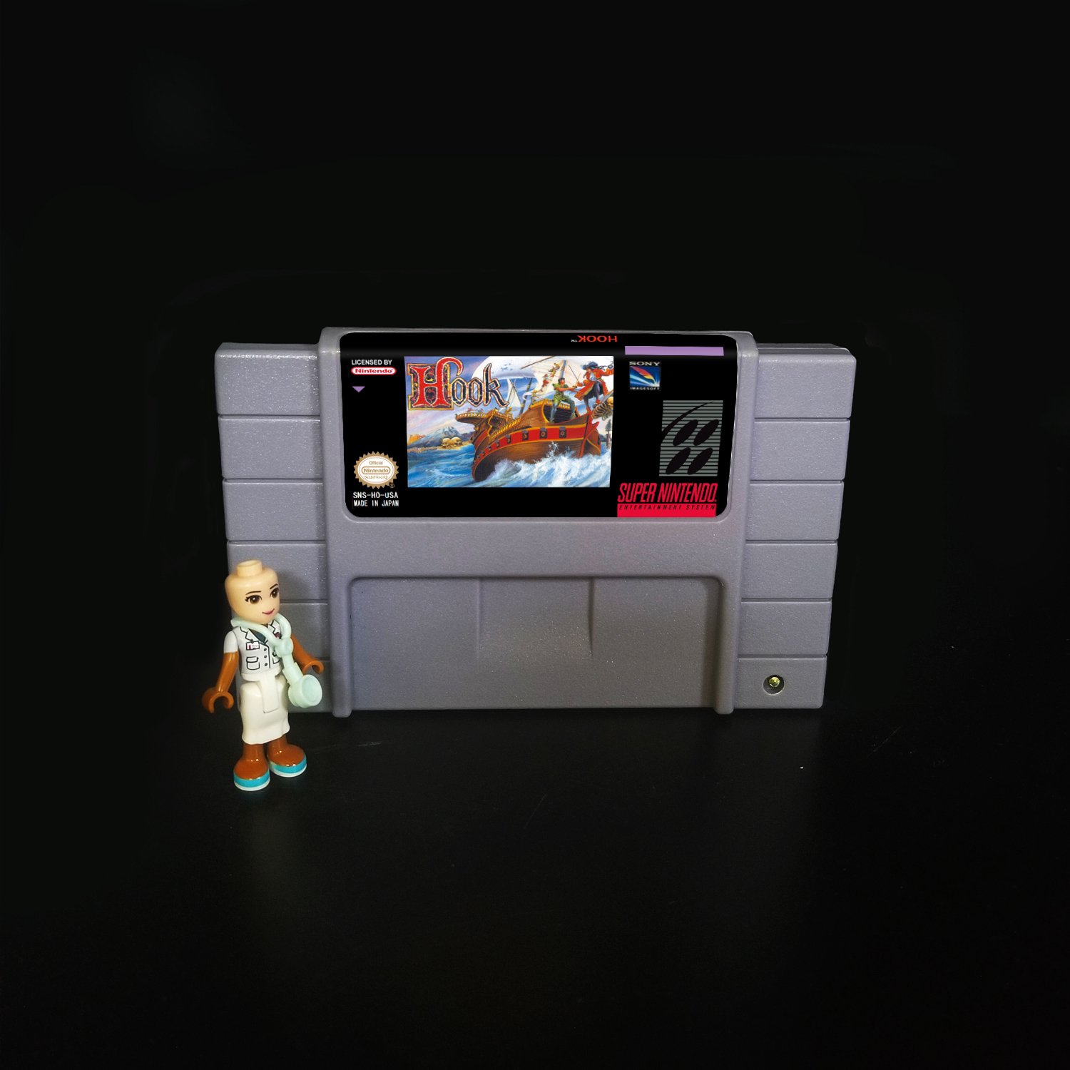Hook Super Nintendo SNES NTSC 16bit Cartridge Card US