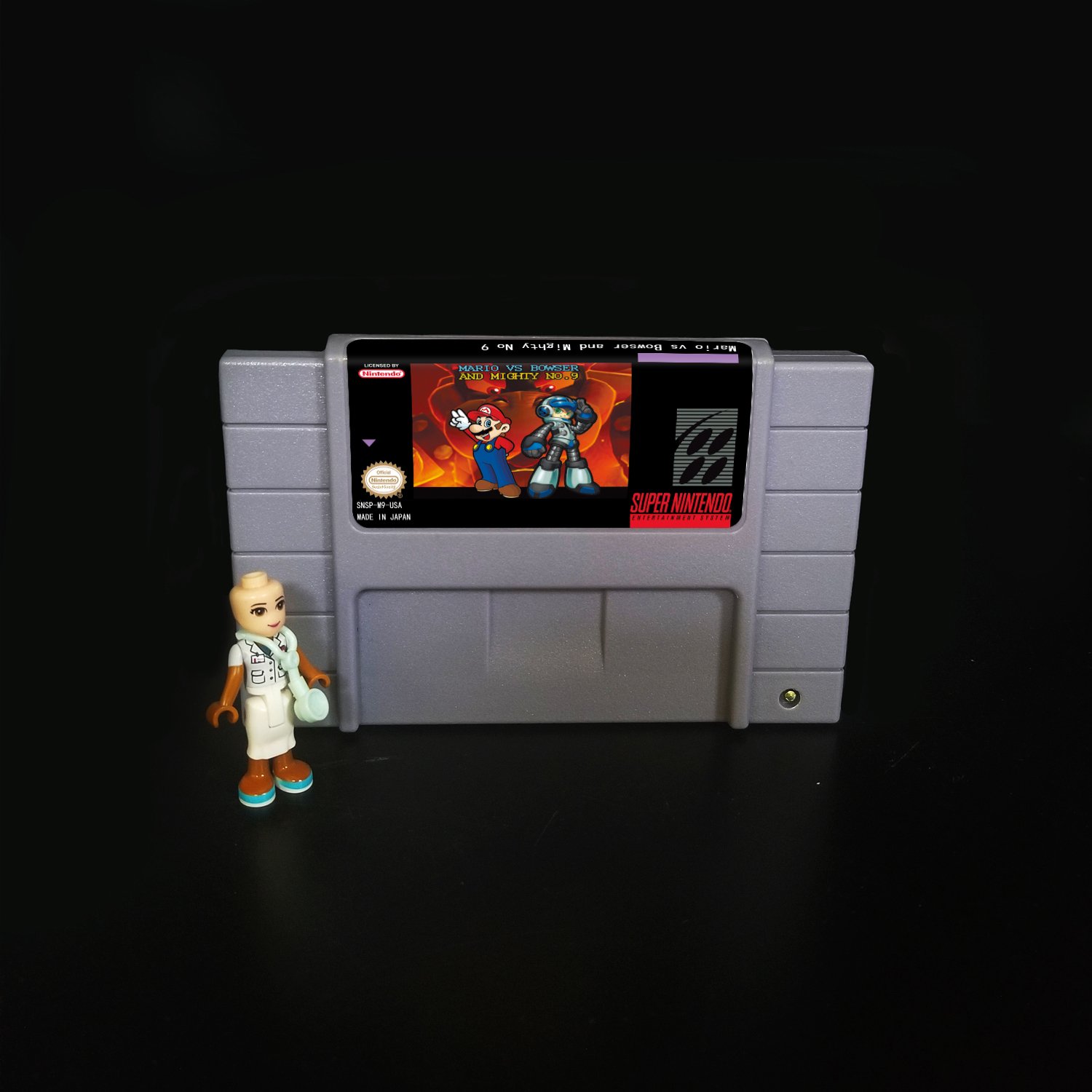 Mario vs Bowser and Mighty Super Nintendo SNES NTSC 16bit Cartridge Card US