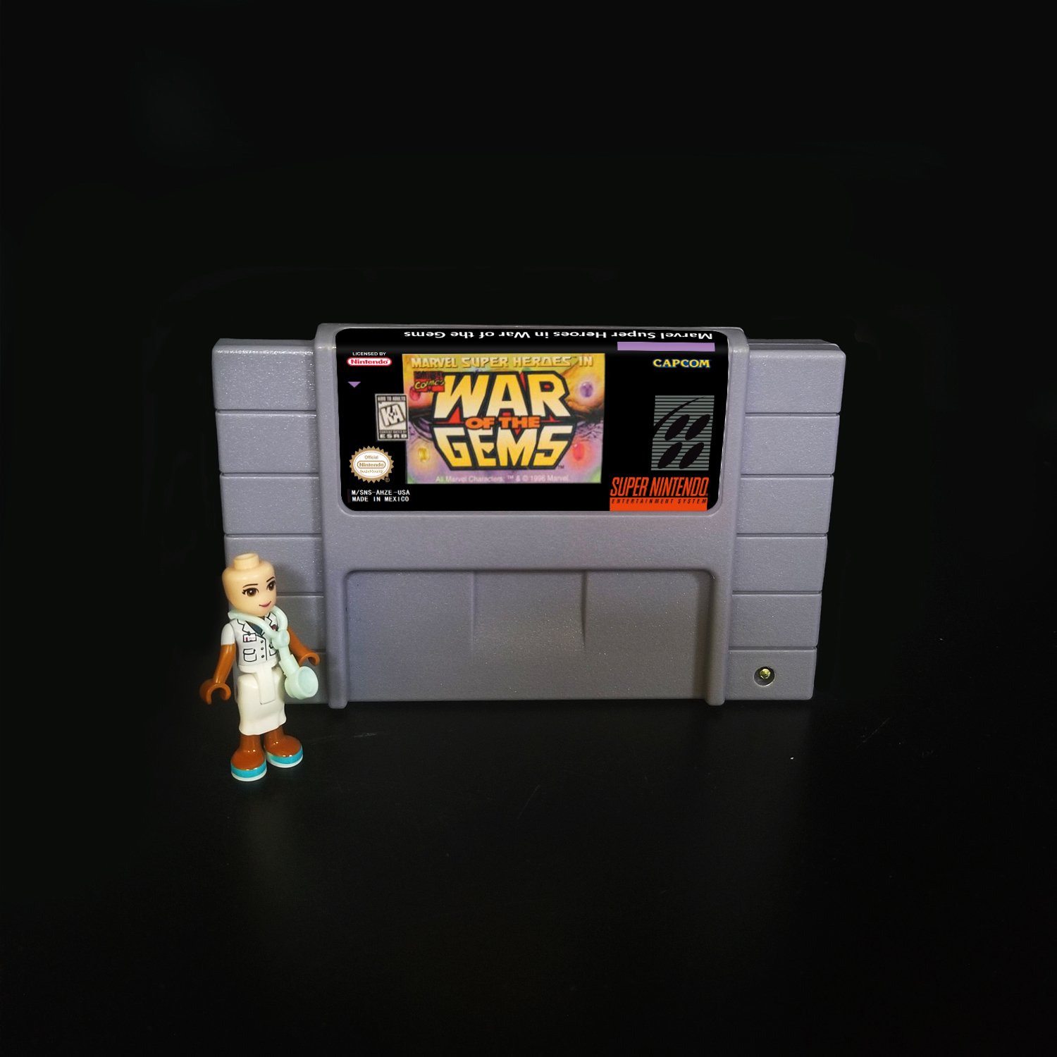 Marvel Super Heroes War of the Gems Super Nintendo SNES NTSC 16bit Cartridge Card US