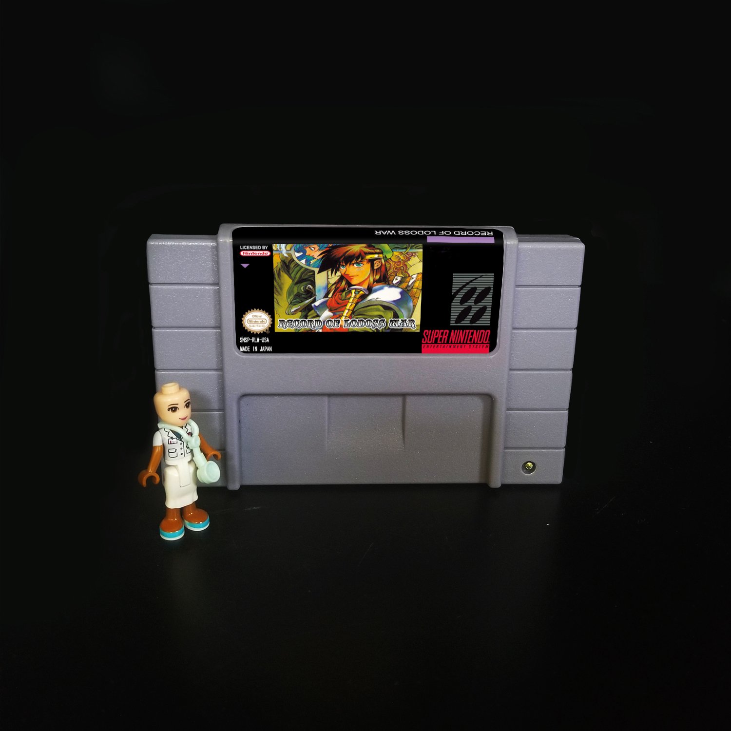 Record Of Lodoss War Super Nintendo SNES NTSC 16bit Cartridge Card US