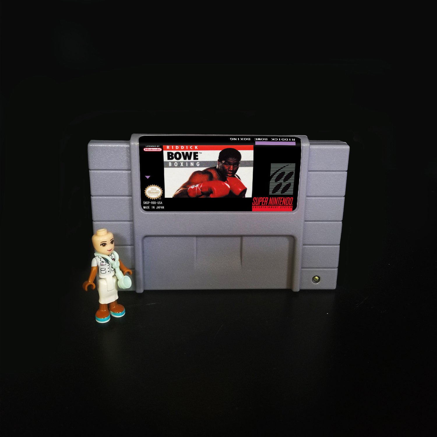 Riddick Bowe Boxing Super Nintendo SNES NTSC 16bit Cartridge Card US