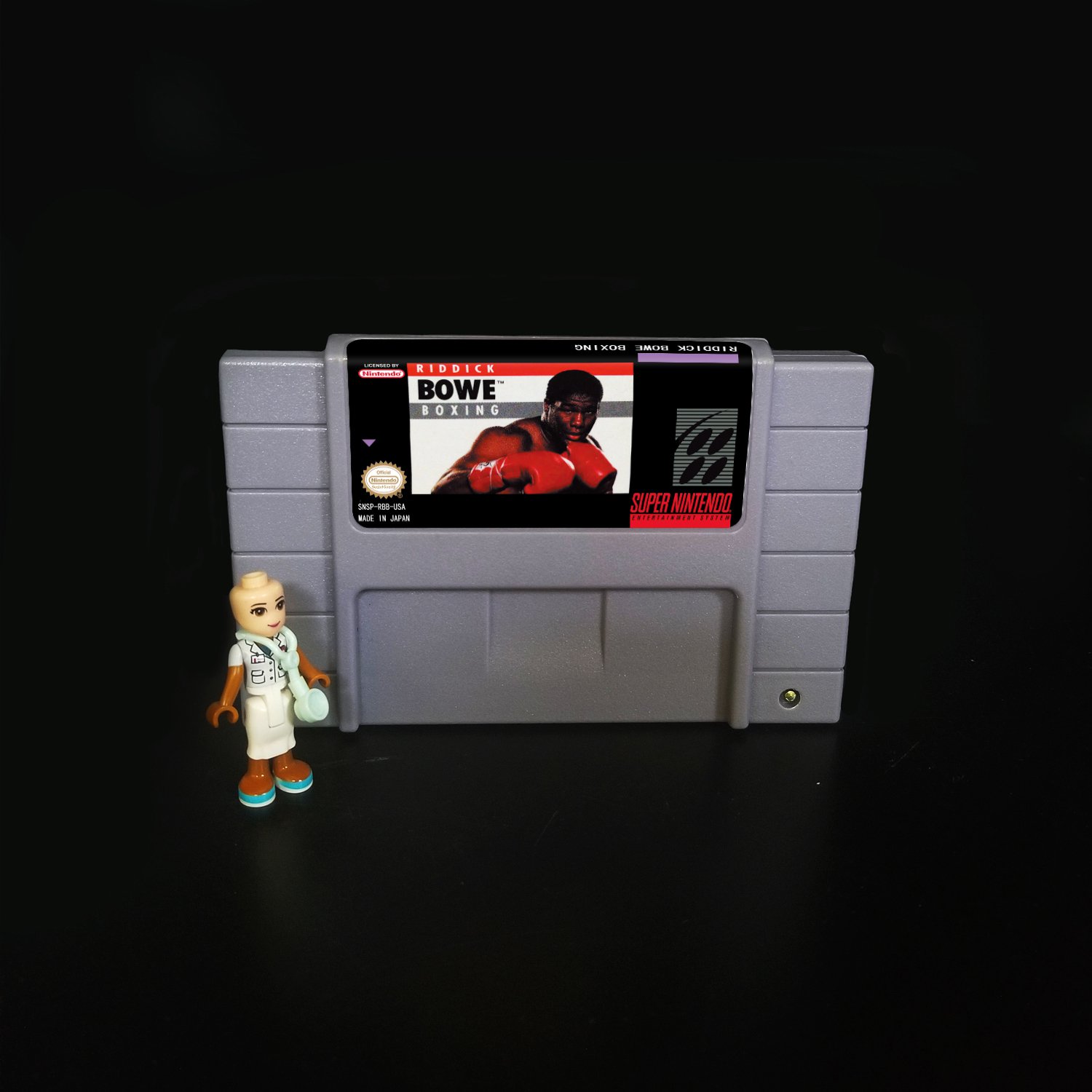 Riddick Bowe Boxing Super Nintendo SNES NTSC 16bit Cartridge Card US