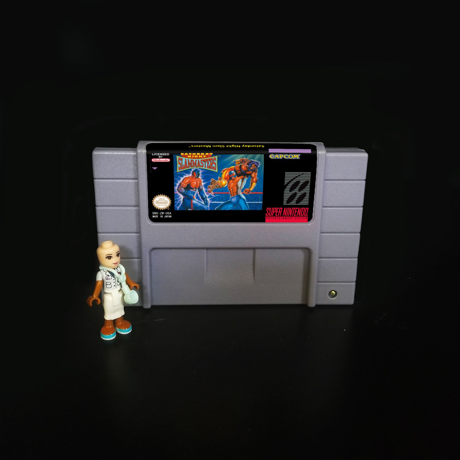 Saturday Night Slam Masters Super Nintendo SNES NTSC 16bit Cartridge Card US