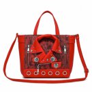 Red Motorcycle Jacket Designer Inspired Tote Handbag