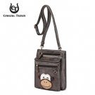 Pewter Monkey Theme Messenger W/Satchel Strap