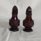 Vintage Cape Cod RUBY RED Glass Salt Pepper Shakers 1876 Avon