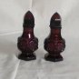 Vintage Cape Cod RUBY RED Glass Salt Pepper Shakers 1876 Avon