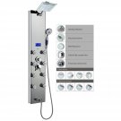 Blue Ocean 52" Aluminum SPA392M Shower Panel Tower with Rainfall Shower Head