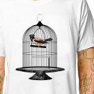T-Shirt: BIRDCAGE / (tshirt tee top) bird in a cage animal lover minimalist fashion aviary