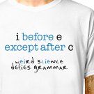 T-Shirt: GRAMMAR - SPELLING / (tshirt tee top) funny book lover quote irony sarcastic