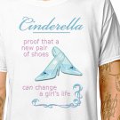 T-Shirt: CINDERELLA - NEW SHOES / (tshirt tee top) funny fairy tale princess quote