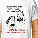 T-Shirt: FOOD TO DIE FOR / (tshirt tee top) funny vintage cooking baking food wine