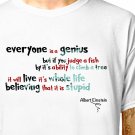 T-Shirt: EINSTEIN - GENIUS / (tshirt tee top) albert science geek inspirational quote
