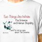 T-Shirt: EINSTEIN - INFINITE STUPIDITY / (tshirt tee top) albert science geek inspirational quote