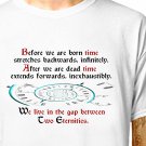 T-Shirt: BETWEEN INFINITY / (tshirt tee top) inspirational yoga meditation quote