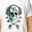 T-Shirt: HEAVY METAL DETECTING / (tshirt tee top) funny treasure hunter skull detector