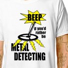 T-Shirt: METAL DETECTING - BEEP! / (tshirt tee top) funny treasure hunter detector