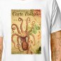 T-Shirt: OCTOPUS - FRENCH POSTCARD / (tshirt tee top) marine life nautical deep sea