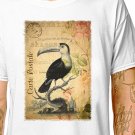 T-Shirt: TOUCAN - FRENCH POSTCARD / (tshirt tee top) exotic bird wild animal