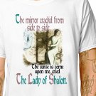 T-Shirt: THE MIRROR CRACKED / (tshirt tee top) lady of shalott romantic poetry tennyson