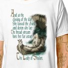 T-Shirt: AT THE CLOSING OF THE DAY / (tshirt tee top) lady of shalott romantic poetry tennyson