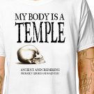 T-Shirt: THE BODY BEAUTIFUL / (tshirt tee top) funny age birthday yoga meditation party