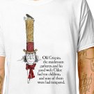 T-Shirt: OLD CRISPIN / (tshirt tee top) w heath robinson mushroom fungi toadstool collecting