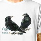 T-Shirt: A MURDER OF CROWS / (tshirt tee top) funny bird watching ornithology gothic rook raven