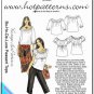 Hot Patterns 1043 Women's Plus Uncut-FF Top Sewing Pattern sz:Curvy Girl 6-26 Â©2005