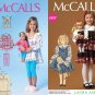 McCalls 7010 and 7043 Uncut-FF Sewing Pattern sz:Doll AG 18 &Â Girls' 6-8 Â©2014