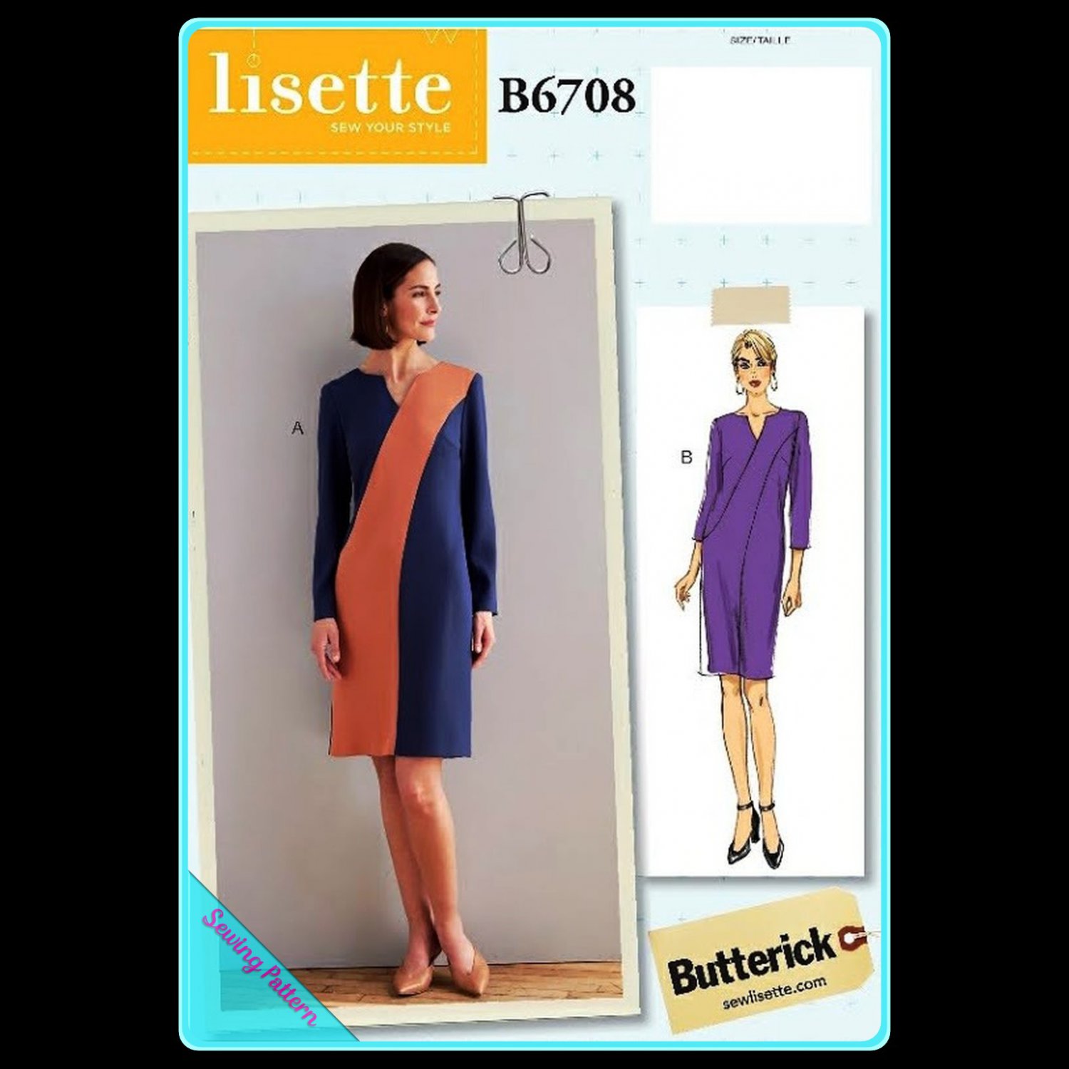 Butterick 6708 Misses Uncut-FF Dress Top Sewing Pattern sz:E5Â 14-22 Â©2019