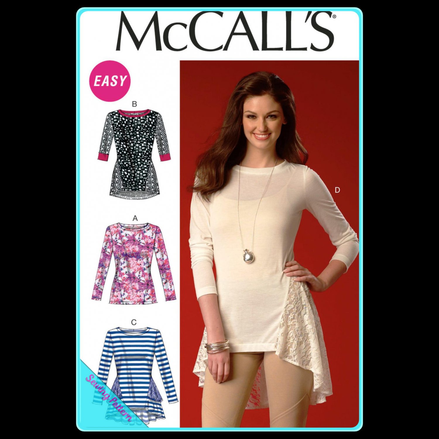 McCalls 7019 Women's Plus Uncut-FF Top Sewing Pattern sz:e5Â 14-22 Â©2014