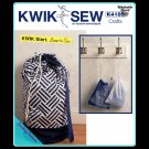 Kwik Sew 4185 Crafts Drawstring Laundry Bags Uncut-FF ©2016 Pattern