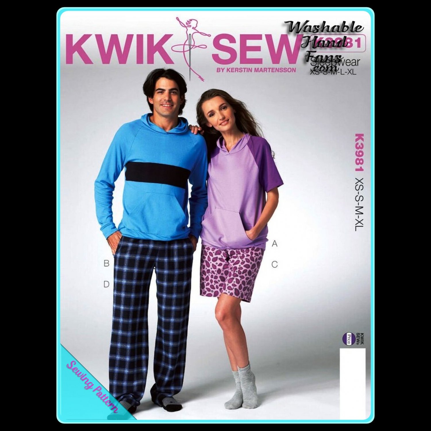 Kwik Sew 3981 Unisex Adult Uncut-FF Â©2012 Pattern sz:XS-XL