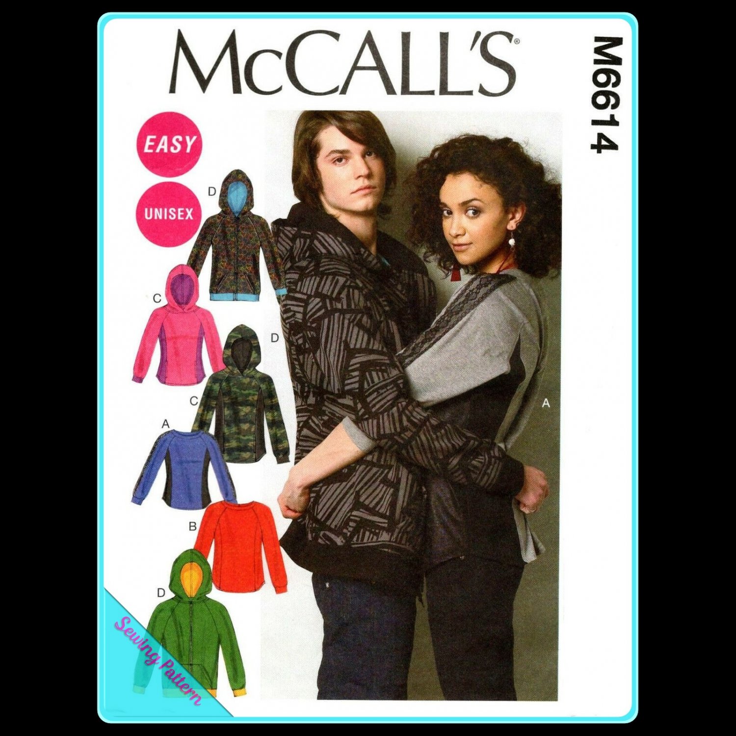 McCalls 6614 Uncut-FF Â©2012 Unisex Adult Pattern sz:XN 46-56 Jacket Top