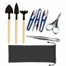 Bonsai Tree Kit Succulent Tools Garden Tool Pruner Fold Scissors Tweezers in Bag