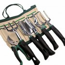 Garden 6-piece Gardening Tool Set with tote bag shovel rake fork weeder scissors